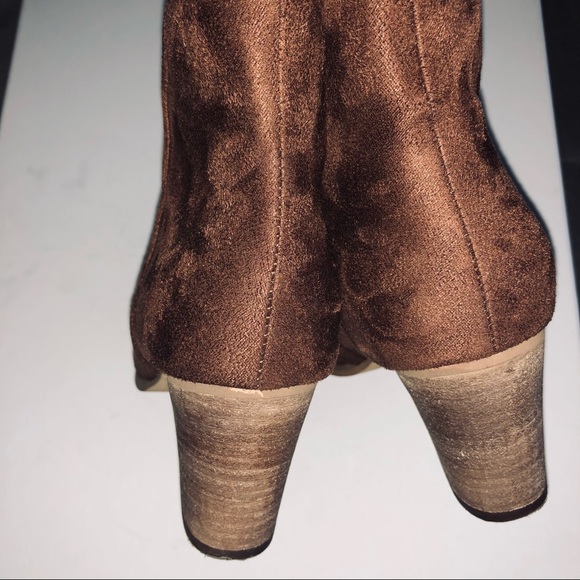 Boston Design Studio Brown Suede Ankle Boots - Picture 5 of 7